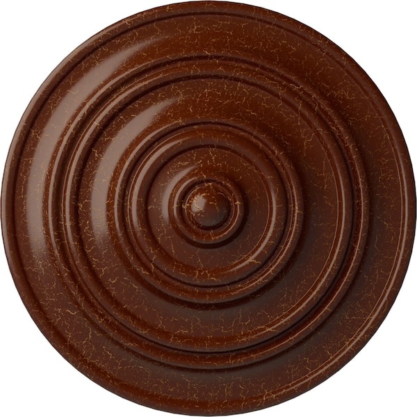 Ekena Millwork Classic Ceiling Medallion (Canopies up to 4 1/8"), 13 1/4"OD x 1/2"P, Burnished Mahogany Crackle CM13CLBMC - main